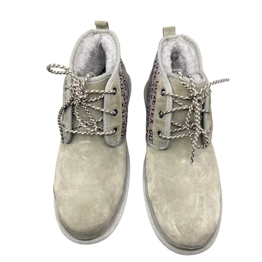 New UGG Neumel GORE-TEX Chukka Boots Moss Green Fleece Lined Men’s 10
